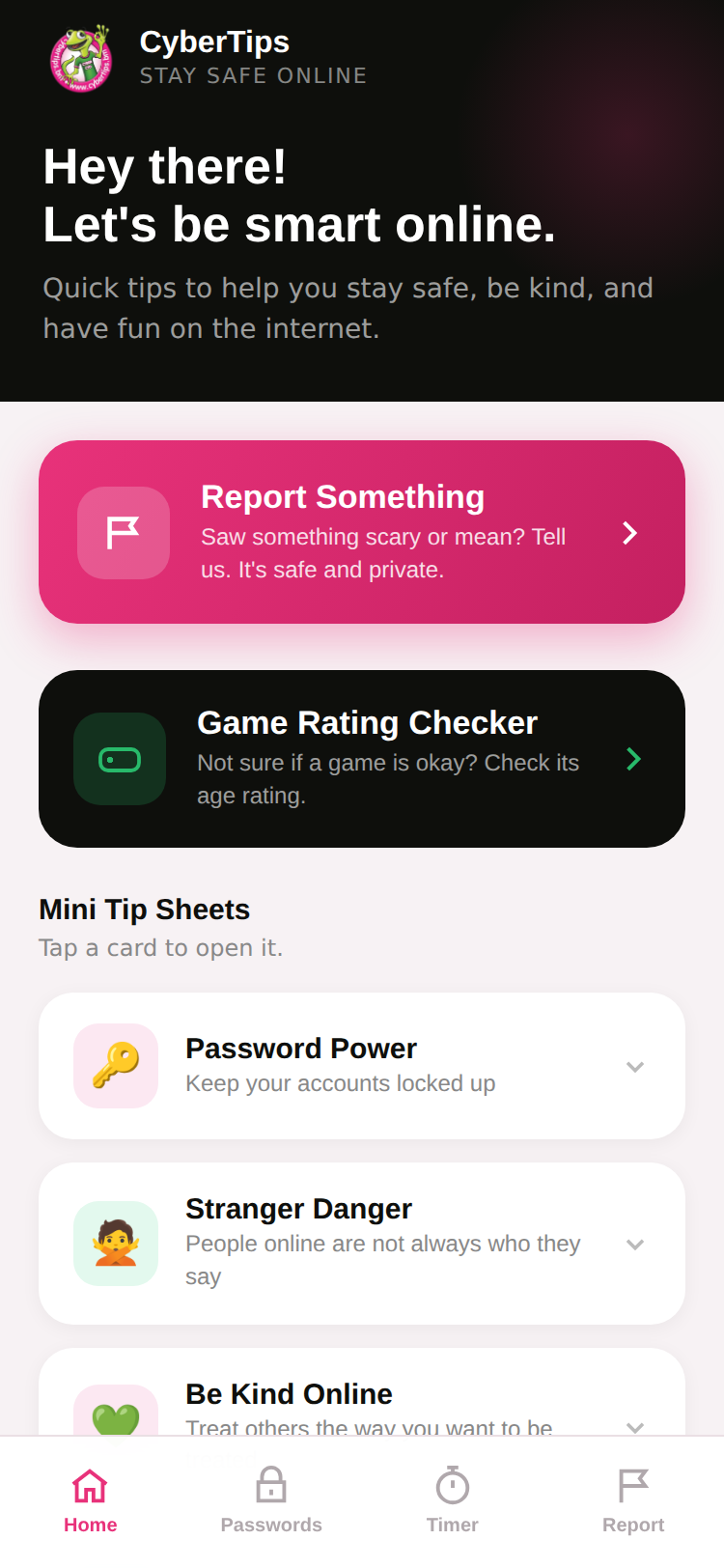 CyberTips mobile app